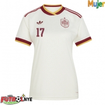Camiseta España Nico Williams #17 Visitante Equipación para mujer Mundial 2026 manga corta